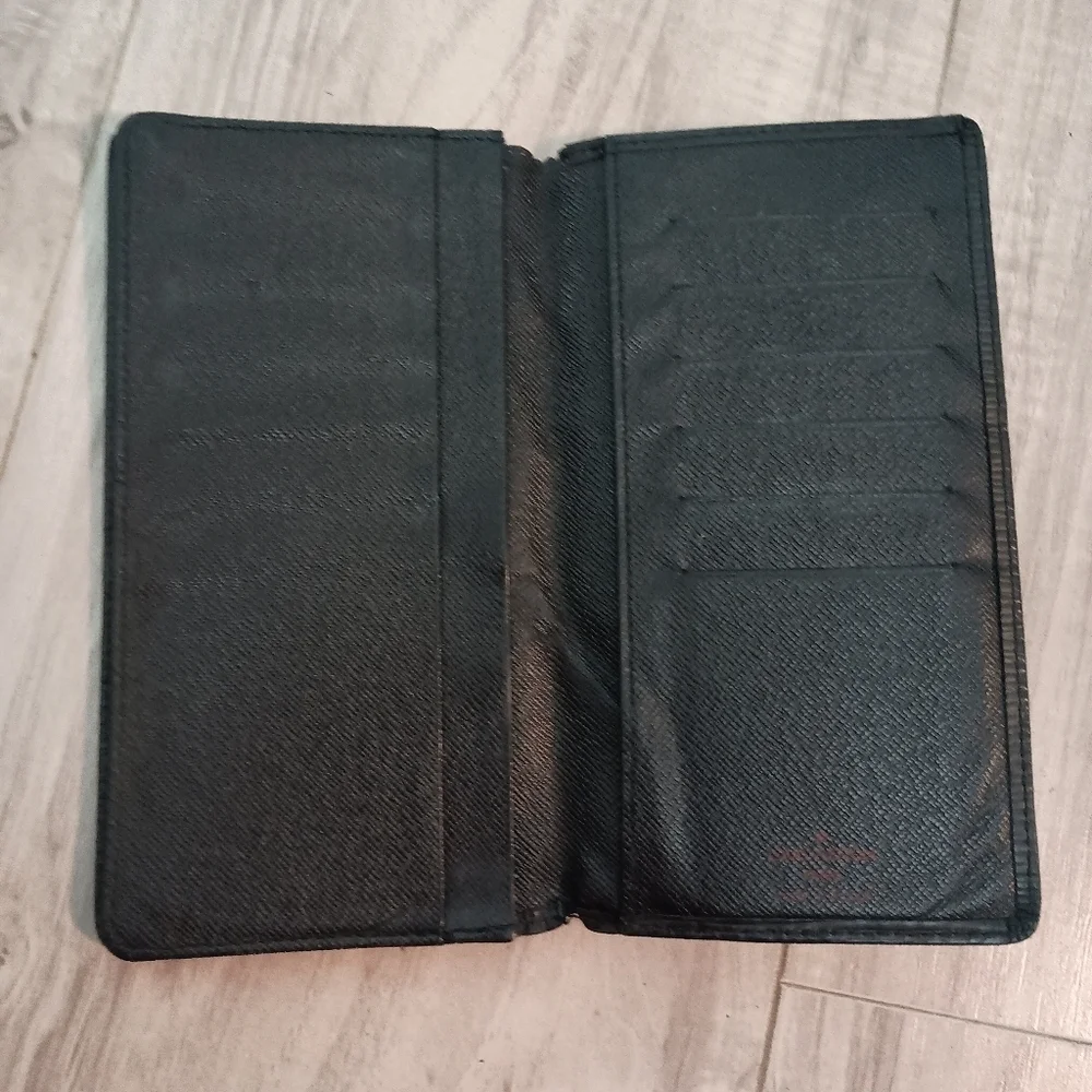 Louis Vuitton Epi Black Long Bifold Wallet/ check book